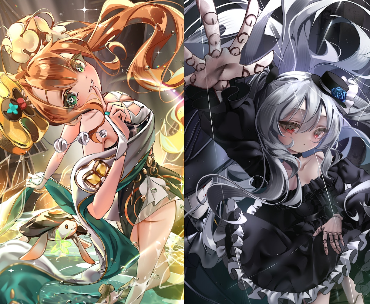 一枚絵制作します アニメ塗りと厚塗りの中間なので見やすい!馴染みやすい! イメージ2