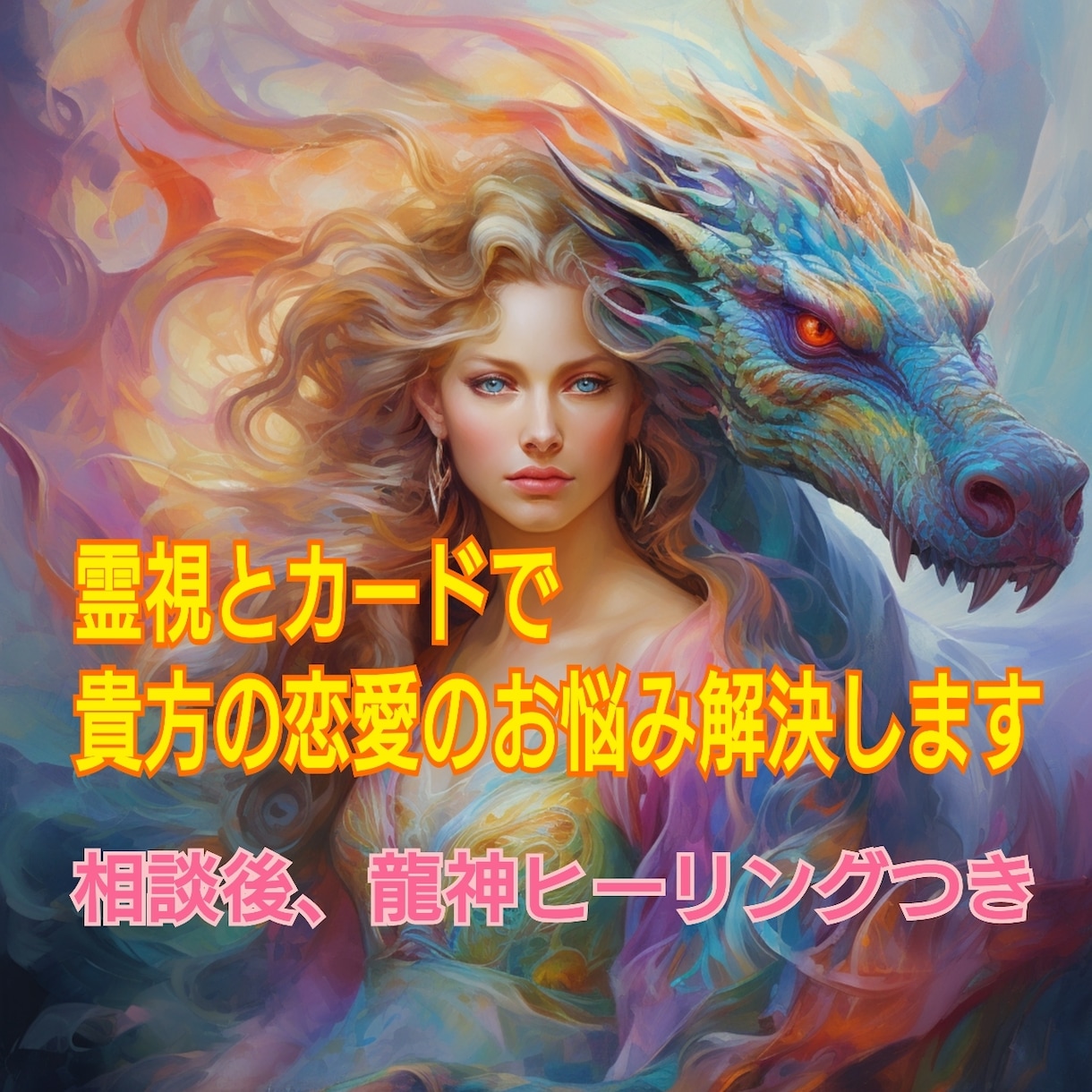 霊視とカードで導く、あなたの恋愛のお悩み解決します 悩みを解決するだけじゃない！癒しの龍神エネルギーをお届け❣ イメージ1