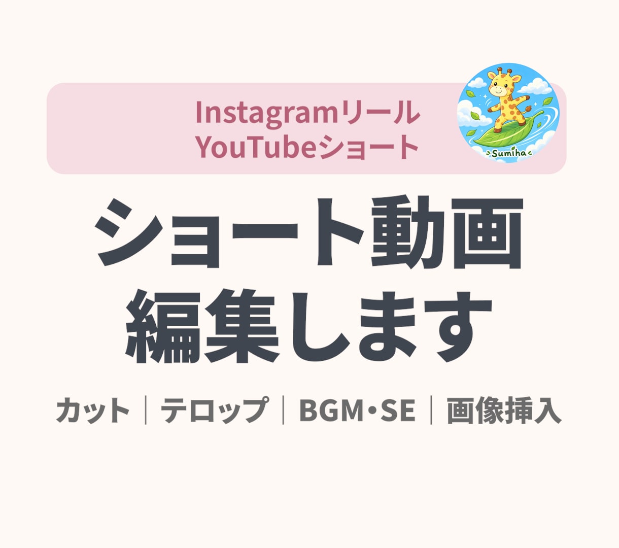ショート動画を見やすく丁寧に編集します 伝えたい内容が伝わる、見やすくテンポのよい縦動画に仕上げます イメージ1