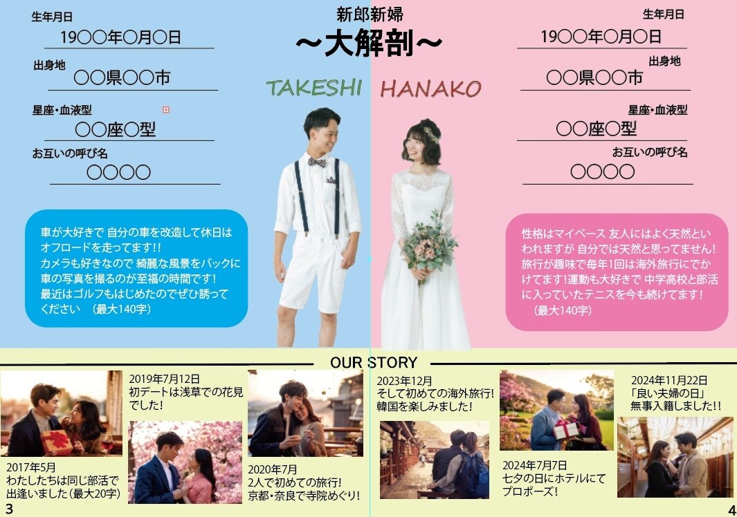 人気旅行雑誌風のプロフィールブック作成します モニター価格！「地球の歩き方」風お二人だけの冊子をお届け！ イメージ4