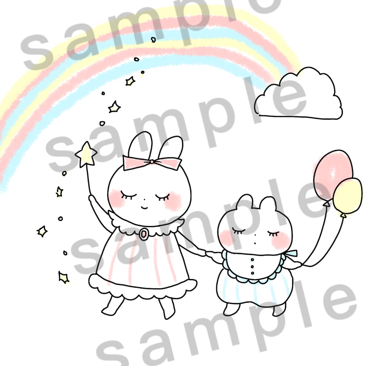 可愛いシンプルなイラスト描きます ホームページやSNSのアイコンなどに♪ イメージ2