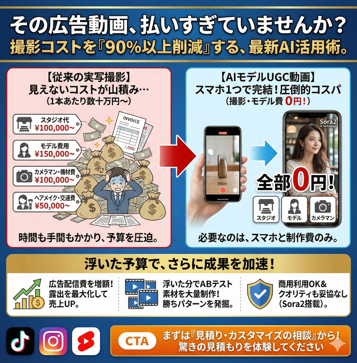 実写級のAIモデルUGC広告動画を制作します 自撮りがプロの広告動画に！商用OK・修正自在のAI素材制作 イメージ12