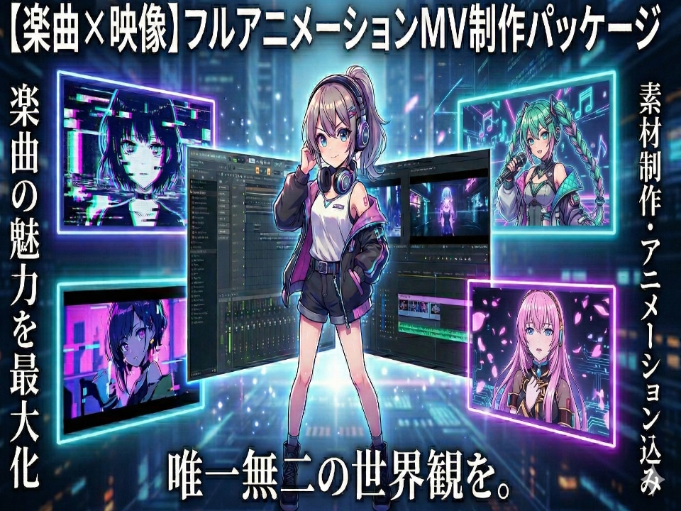 高品質フルアニメーションMV・PV制作します 一度見たら忘れられない。心臓を撃ち抜くフルアニメーションMV イメージ1
