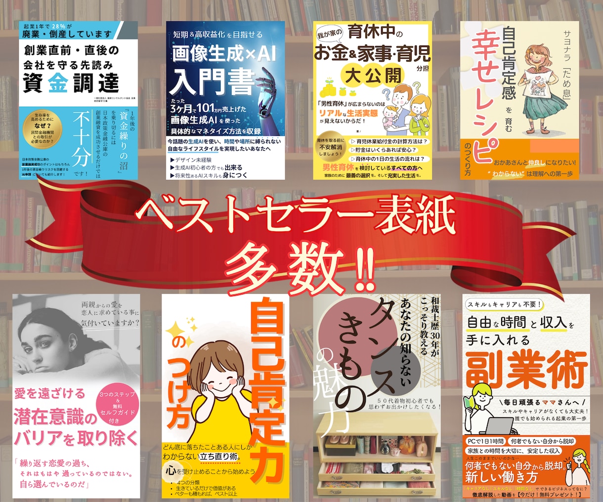 ポチられる！Kindle電子書籍の表紙作成致します ９月末まで！期間限定価格でオリジナル電子書籍作りませんか？ イメージ2