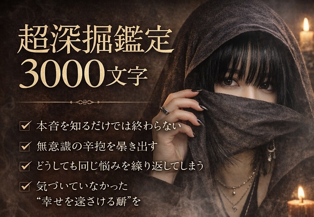 超深掘り3000文字してます 超深掘り3000文字鑑定！なんでも占います イメージ1