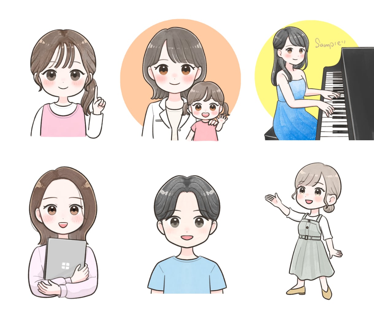かわいく目を惹く♪水彩タッチでゆるかわに描きます SNSやブログの挿絵や、アイコンにも！ふんわり優しい印象に♪ イメージ8