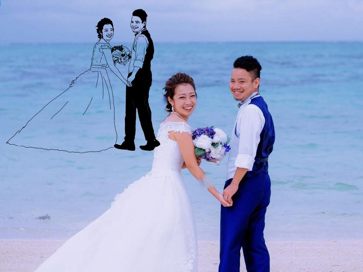 結婚式の似顔絵3日で作成します 結婚式に使える似顔絵3日で作成します^_^ イメージ4