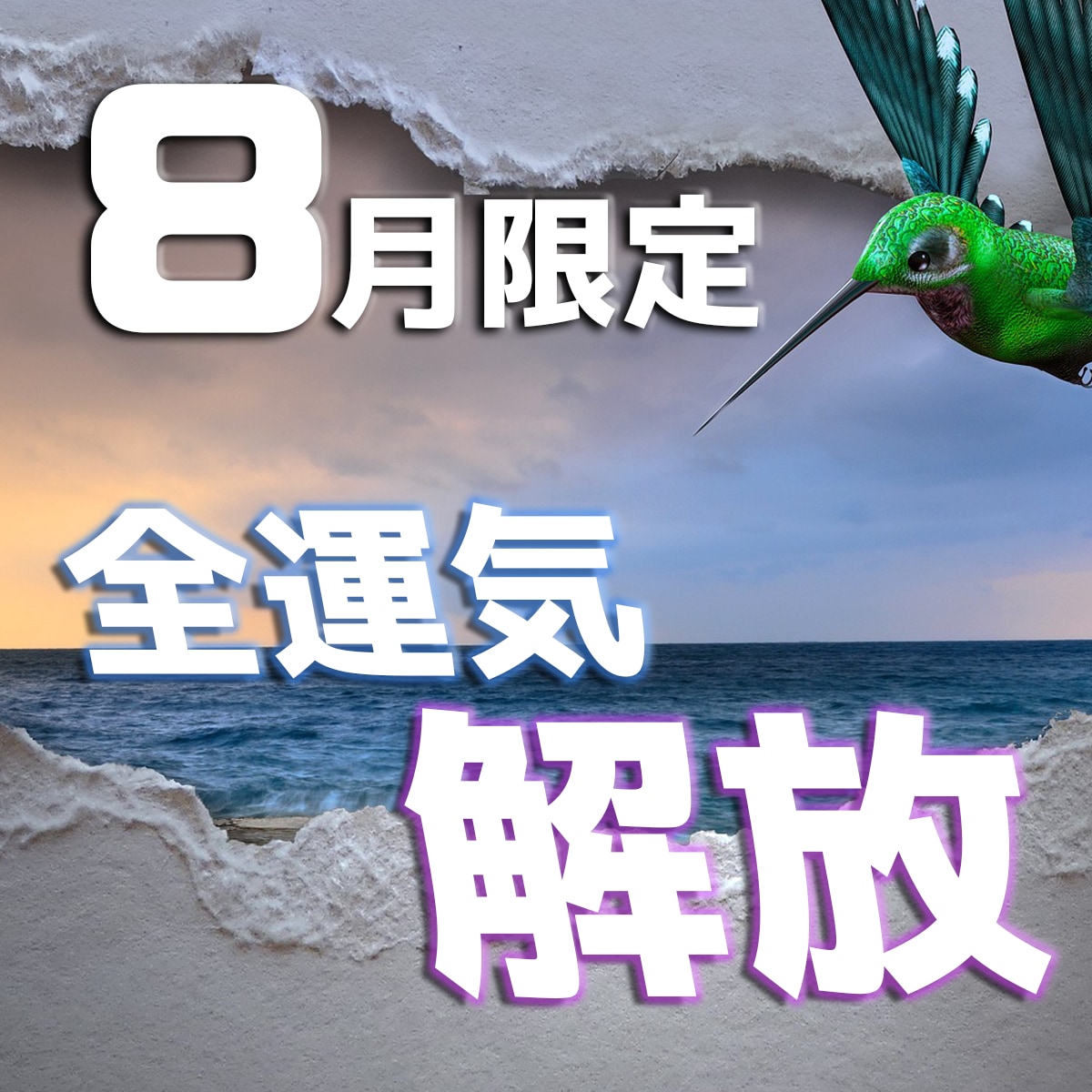 8月限定 全運気の解放を一度の鑑定にて行います 【8月限定】一年に一度の解放期、見逃さないでください イメージ1