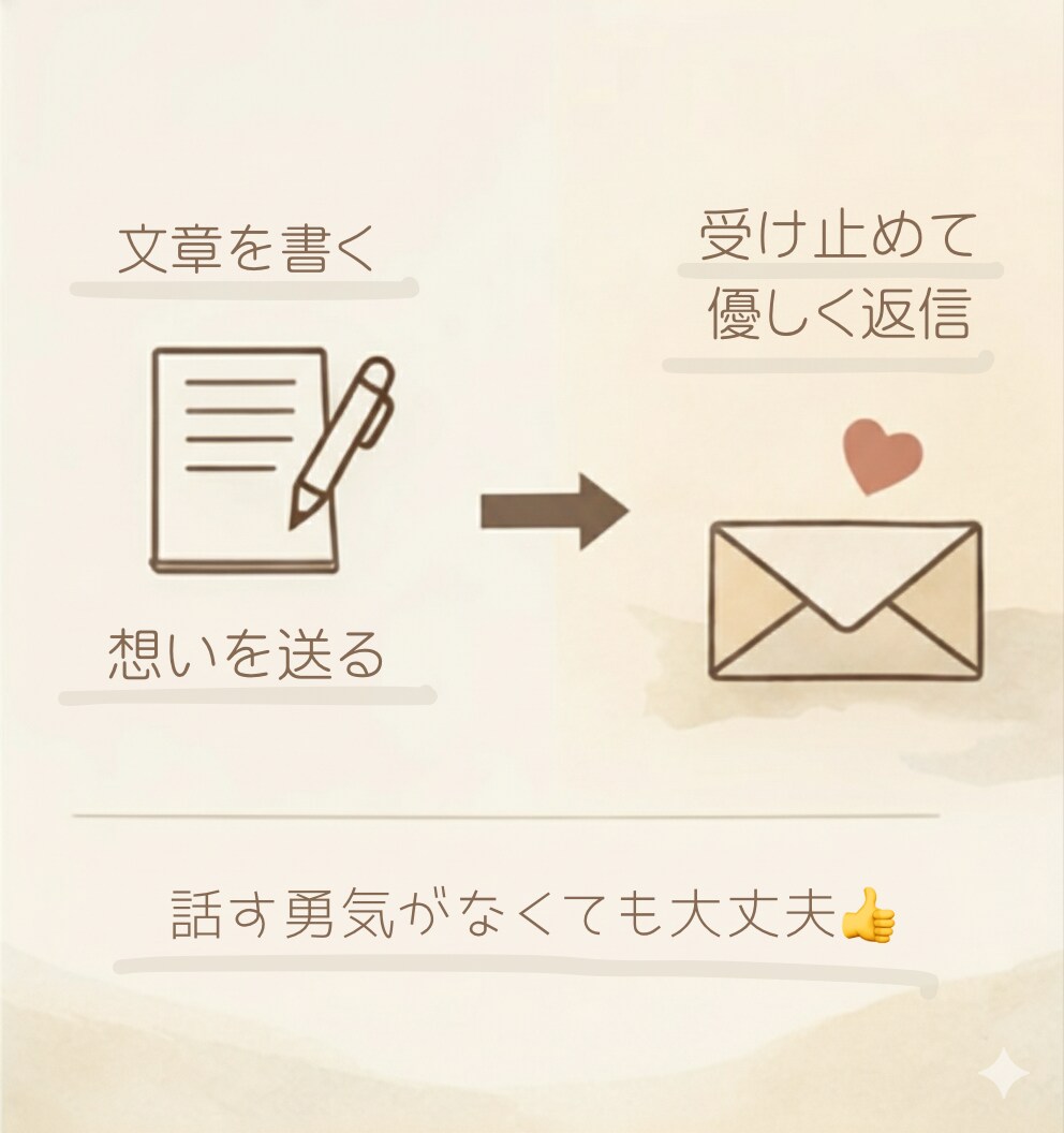 文章相談｜恋愛・人間関係・性にまつわる　整理します 誰にも言えない話を、あなたのペースで受け取ります。 イメージ3