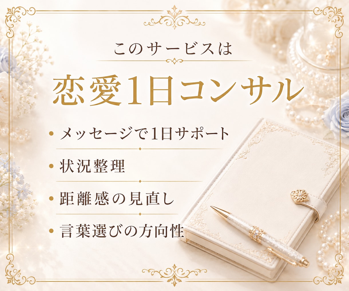 初回限定❤︎1日だけ有名人との恋の相談に乗ります 友人に話せない恋を、現実的な距離感と品のある行動へ整理します イメージ4
