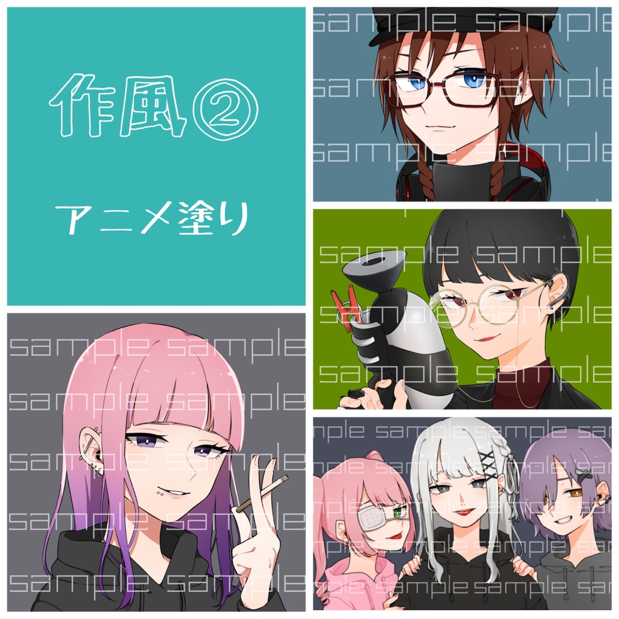 顔が良いオリジナルイラスト描きます イケメン美少女／創作／似顔絵／アイコン以外も承ります！ イメージ6