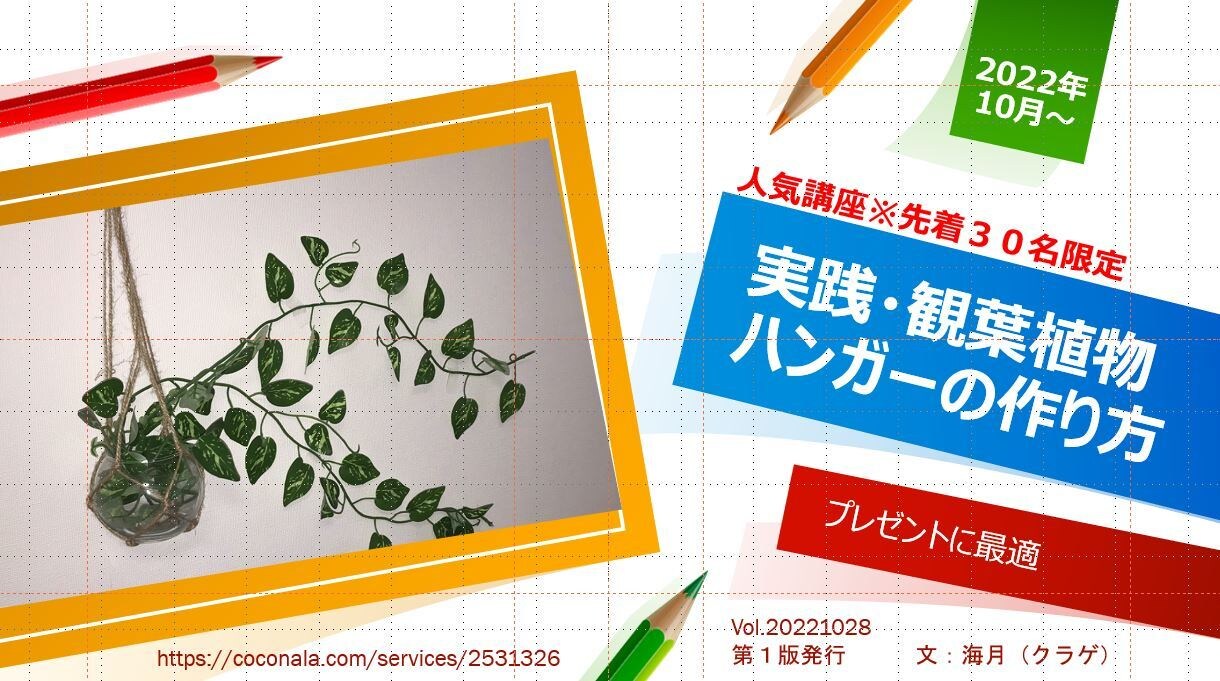 売れる？！人気講座⭐植物ハンガー作り方教えます うまく出来たらネット通販などでジャンジャン販売しましょう！！ イメージ1