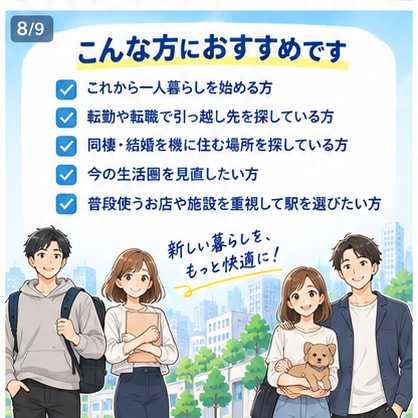 住みやすい駅を生活施設から紹介します 日頃使うチェーンや公共施設がまとまった駅を紹介します イメージ7