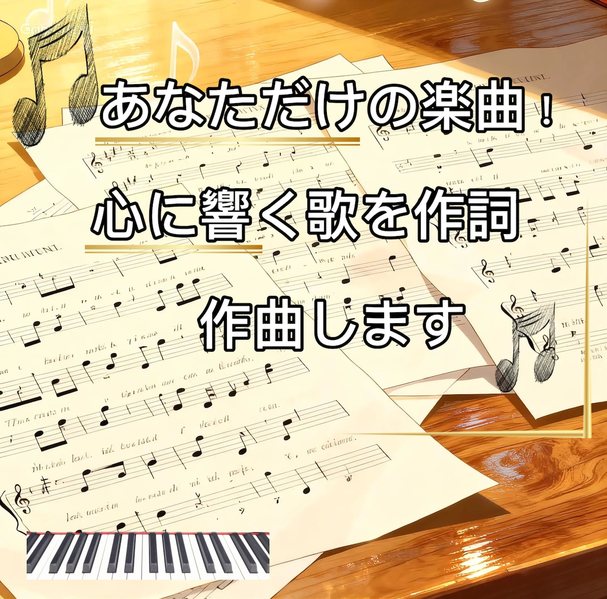 心に響く楽曲を作詞、作曲します お気軽にお問い合わせしてください イメージ1