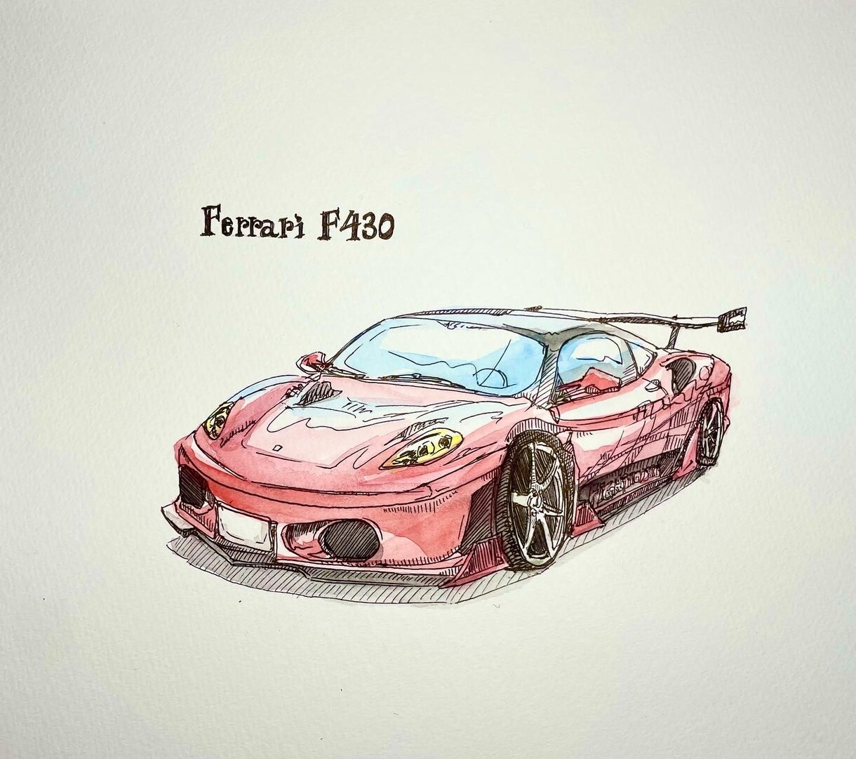 愛車の似顔絵イラスト描きます 愛車のイラスト描きます！趣のある水彩画です！ イメージ2