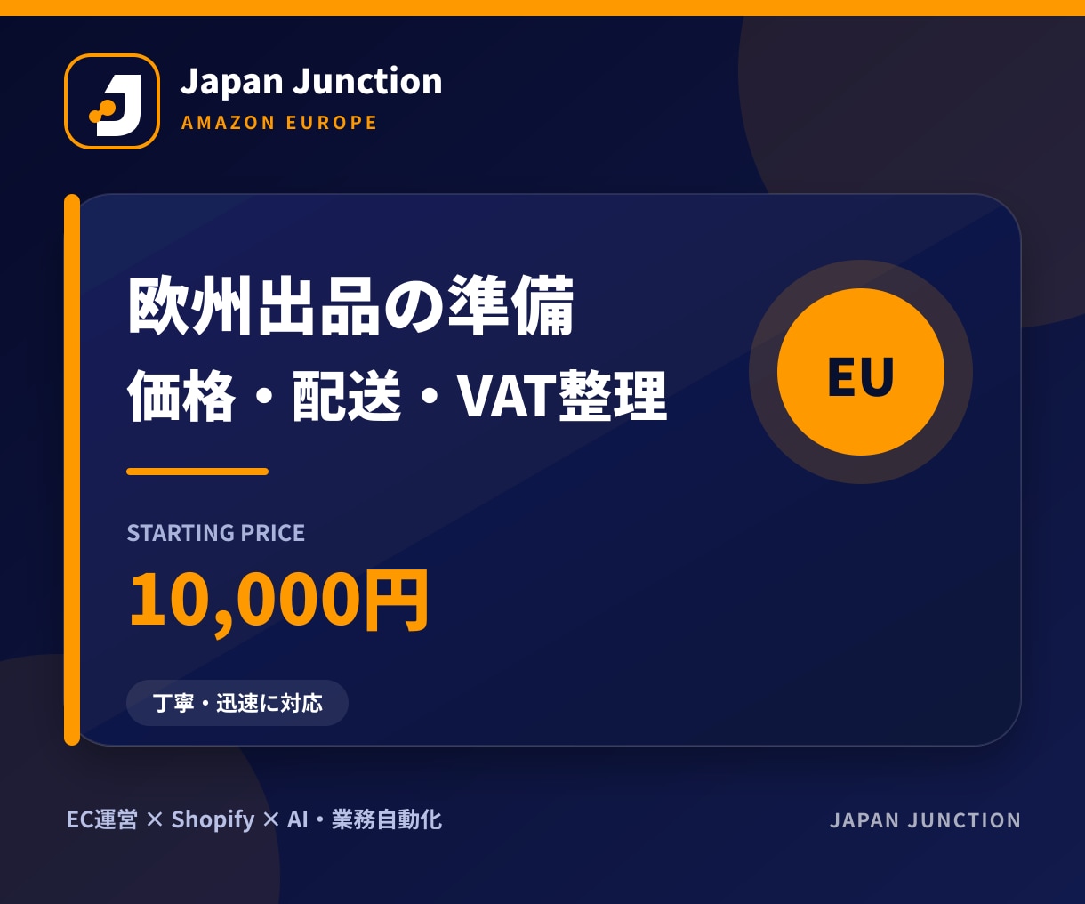 Amazon欧州出品の準備を整理します 価格・配送・VATの確認項目を実務目線で一覧化 イメージ1
