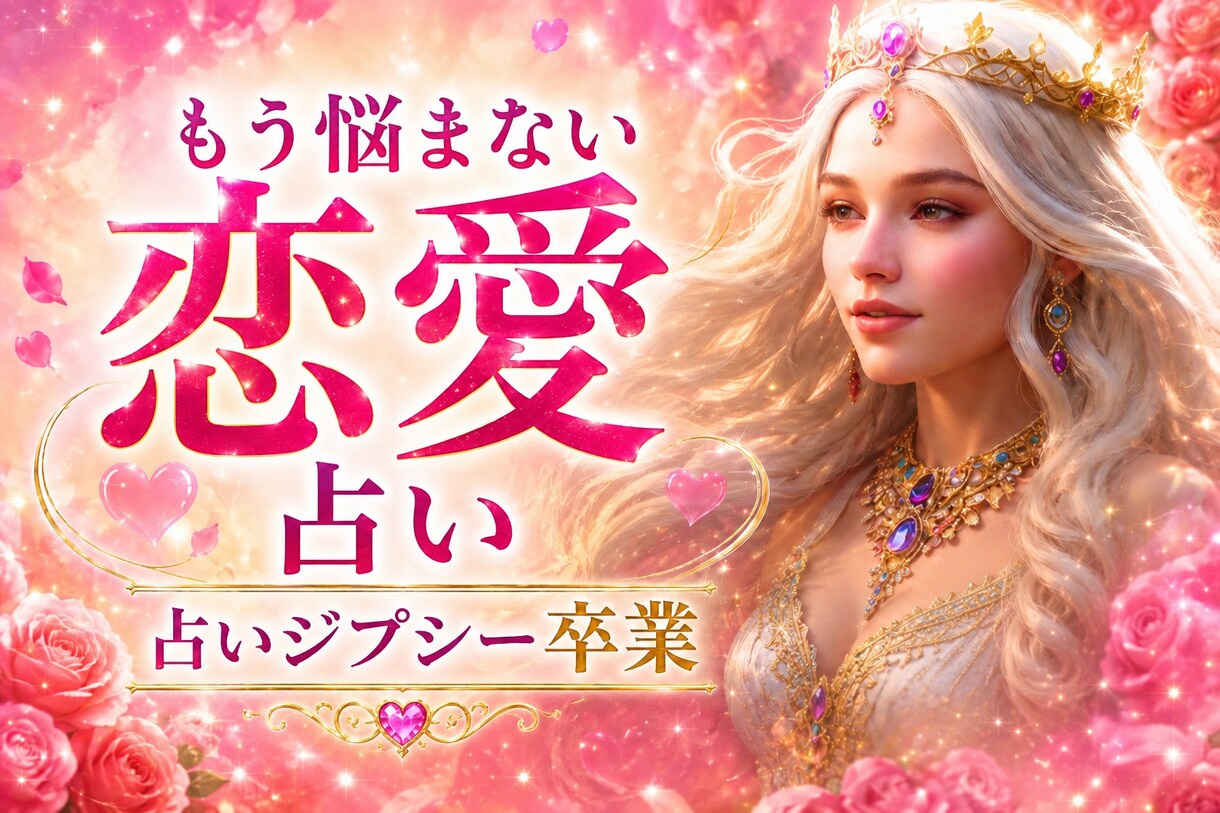 恋愛の悩みを終わりにする鑑定をします 占いジプシー卒業｜ハッピーな恋愛に導く イメージ1