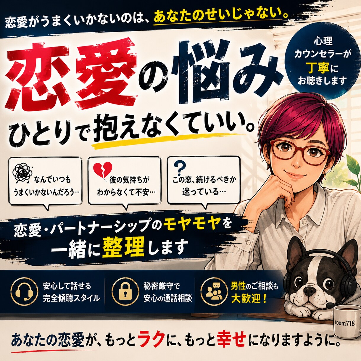 恋愛がうまくいかないそんな貴方の心の整理手伝います これって共依存？愛着障害？恋愛に苦しむあなたと考えます イメージ1