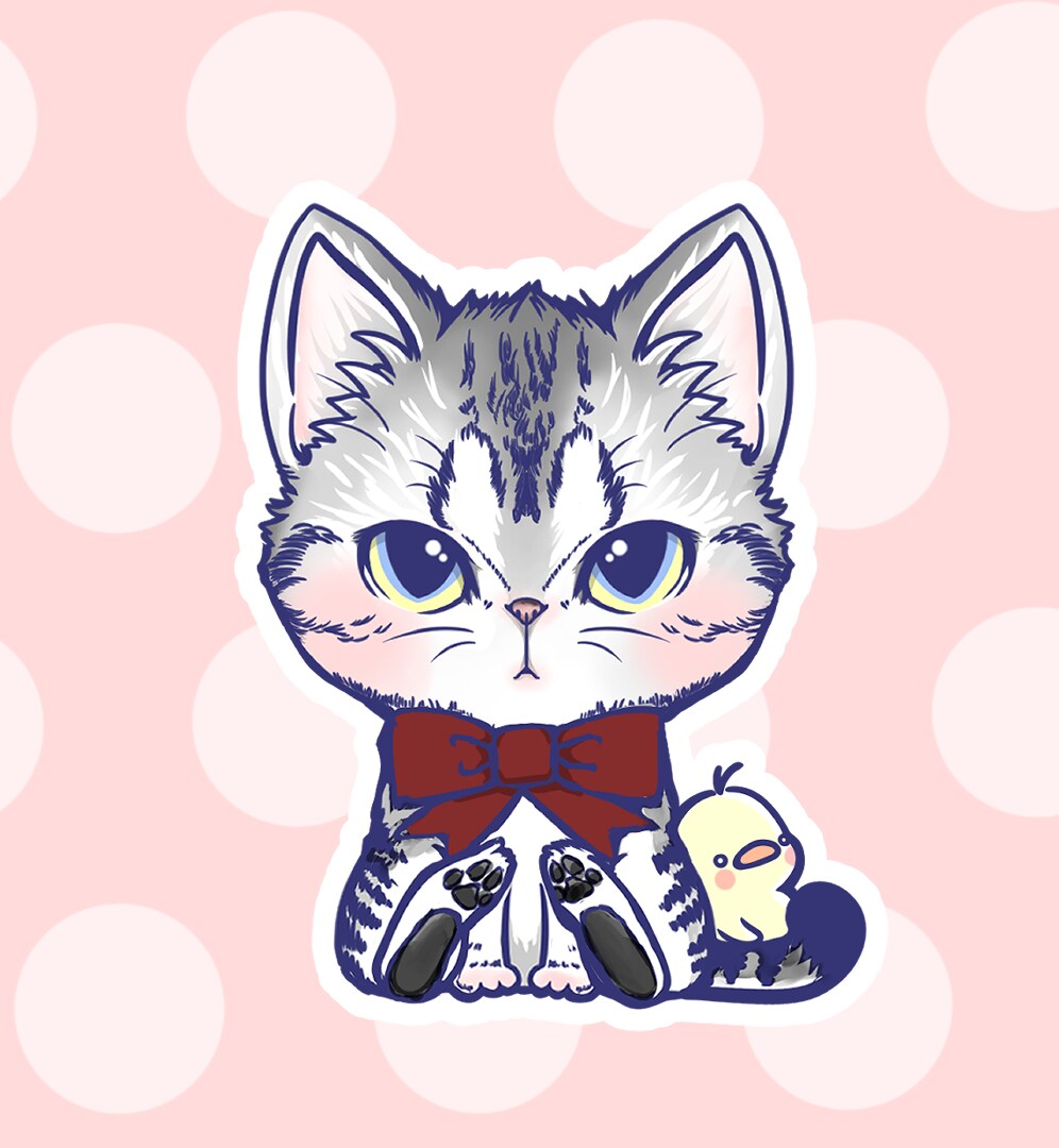 猫ちゃんをゆるいキャラにします グッズなどに使用出来る愛猫のイラストを描きます！ イメージ7