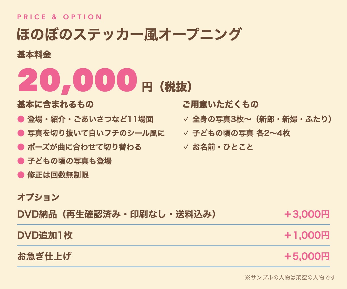 かわいい結婚式オープニングムービー作ります 写真をシール風に切り抜いて、ほのぼのかわいく紹介 イメージ3
