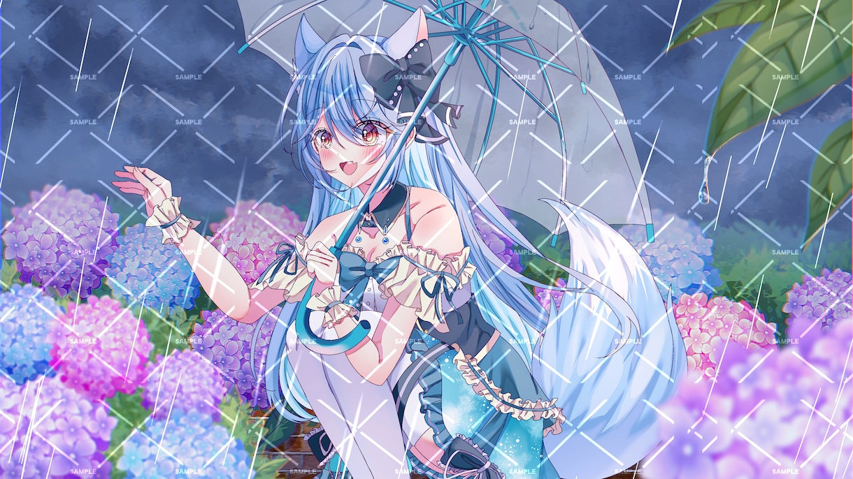 5000円！5名様限定！透明感溢れる一枚絵描きます 嬉しい納品の速さ！歌ってみたなどに可愛いイラストいかがですか イメージ7