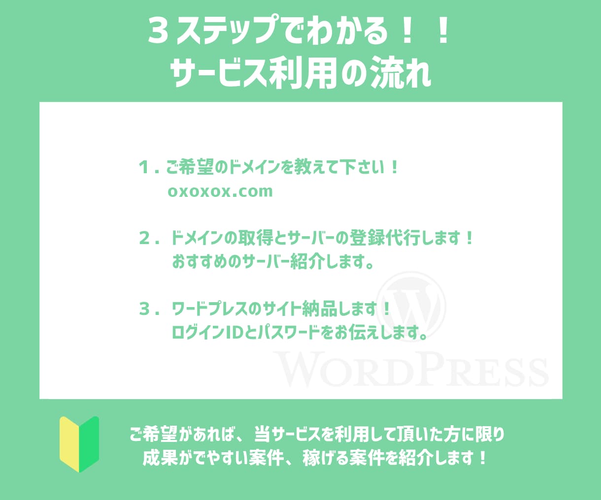 独自ドメインWordPressでブログつくります 初心者向け！おすすめのアフィリエイト 案件も教えます！ イメージ3