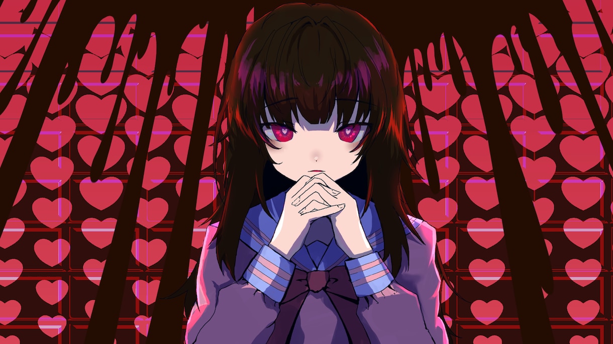 自作楽曲用のオリジナルイラストを制作します 影がある可愛さとカッコよさを合わせもったイラストを作ります イメージ1