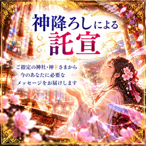 神降ろしにより神さまから託宣を頂きます ご縁ある神さまから、今のあなたへのお言葉をお届けします イメージ1