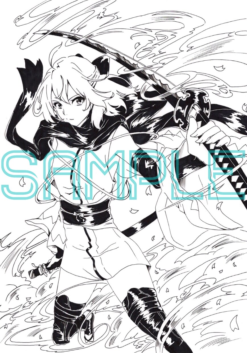 モノクロでお好きなキャラを描きます オリジナルでもOK！贈り物にも最適♬ イメージ2