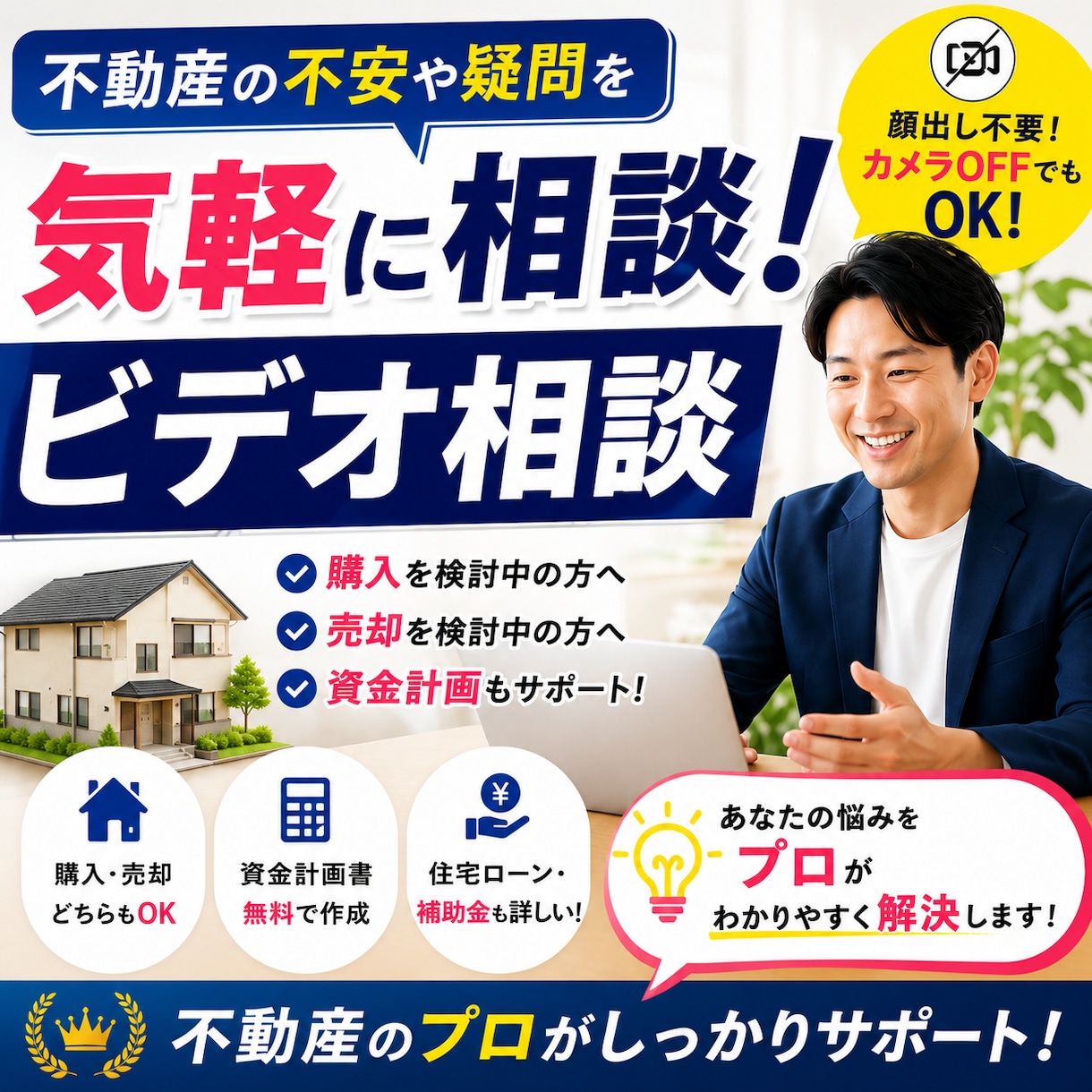 不動産相談  |  購入・売却の不安を解消します 購入・売却の不安や疑問を気軽にご相談ください♪ イメージ1