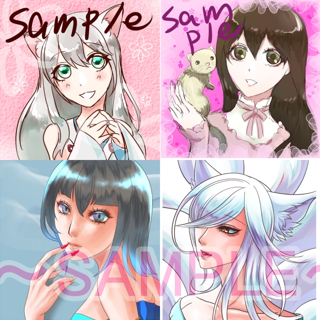 最短一日】女性男性中性動物OK！アイコン描きます 吹き出しアイコンや似顔絵OK！ラフや線画での納品も可能です。 イメージ4