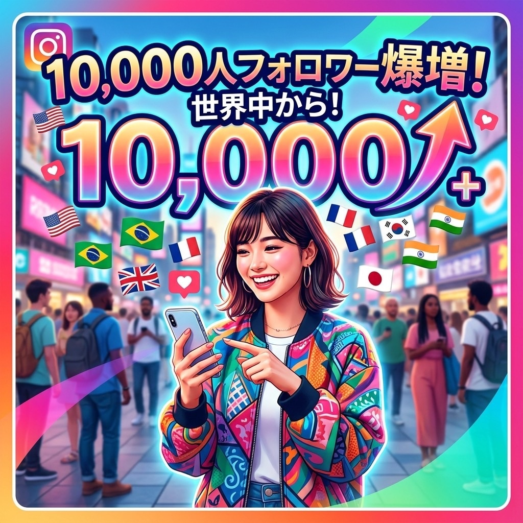 インスタのフォロワー＋10000人増やします Instagram1万人増加！振り分け可能 イメージ1