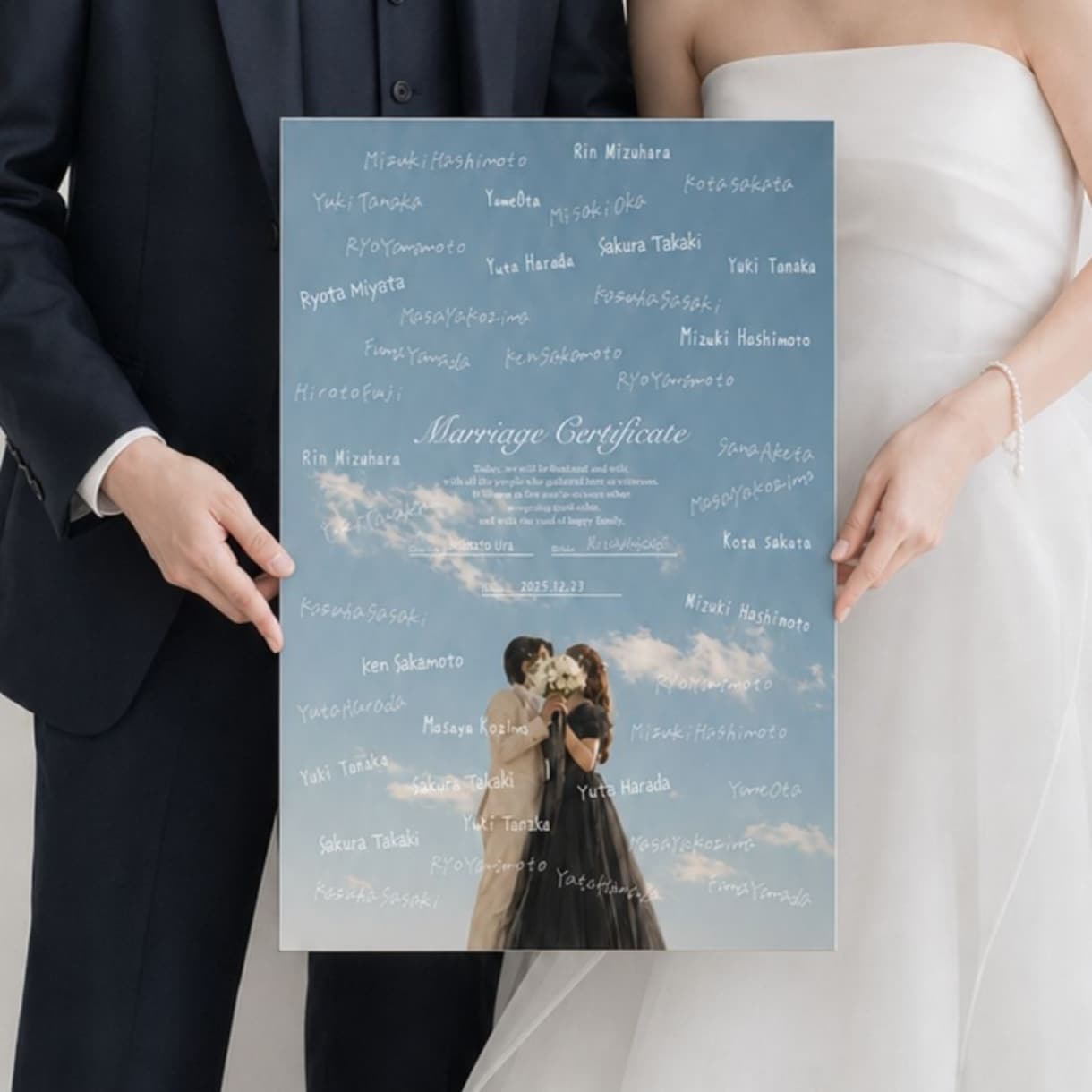 ゲスト参加型の結婚証明書パネル作ります 厚さ7mmのマットパネル納品★ イメージ5