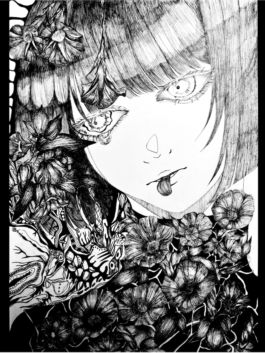 繊細なペン画のイラストを制作します 雰囲気のある目を引くペン画を！ イメージ1