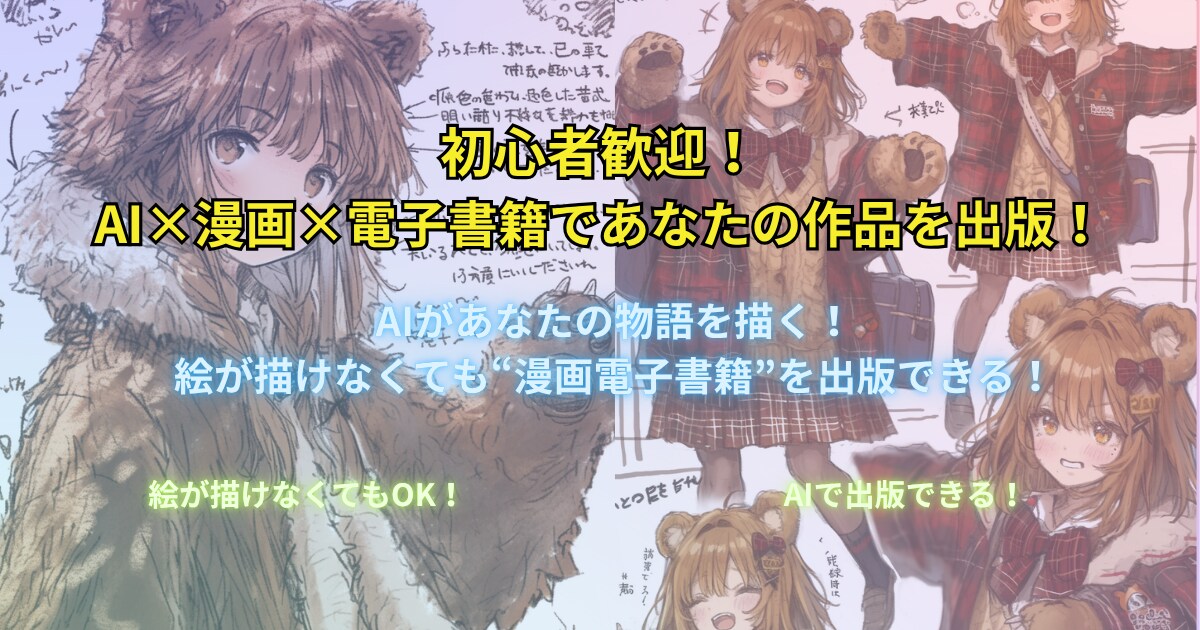 漫画（電子書籍）作成教えます 絵が描けなくても、AIを使って自分の世界観を形にできる イメージ1