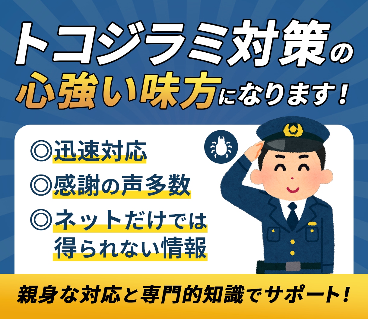 トコジラミ作戦会議/具体的なアドバイスします 一人で悩まず専門家と一緒に撲滅作戦を立てましょう イメージ1