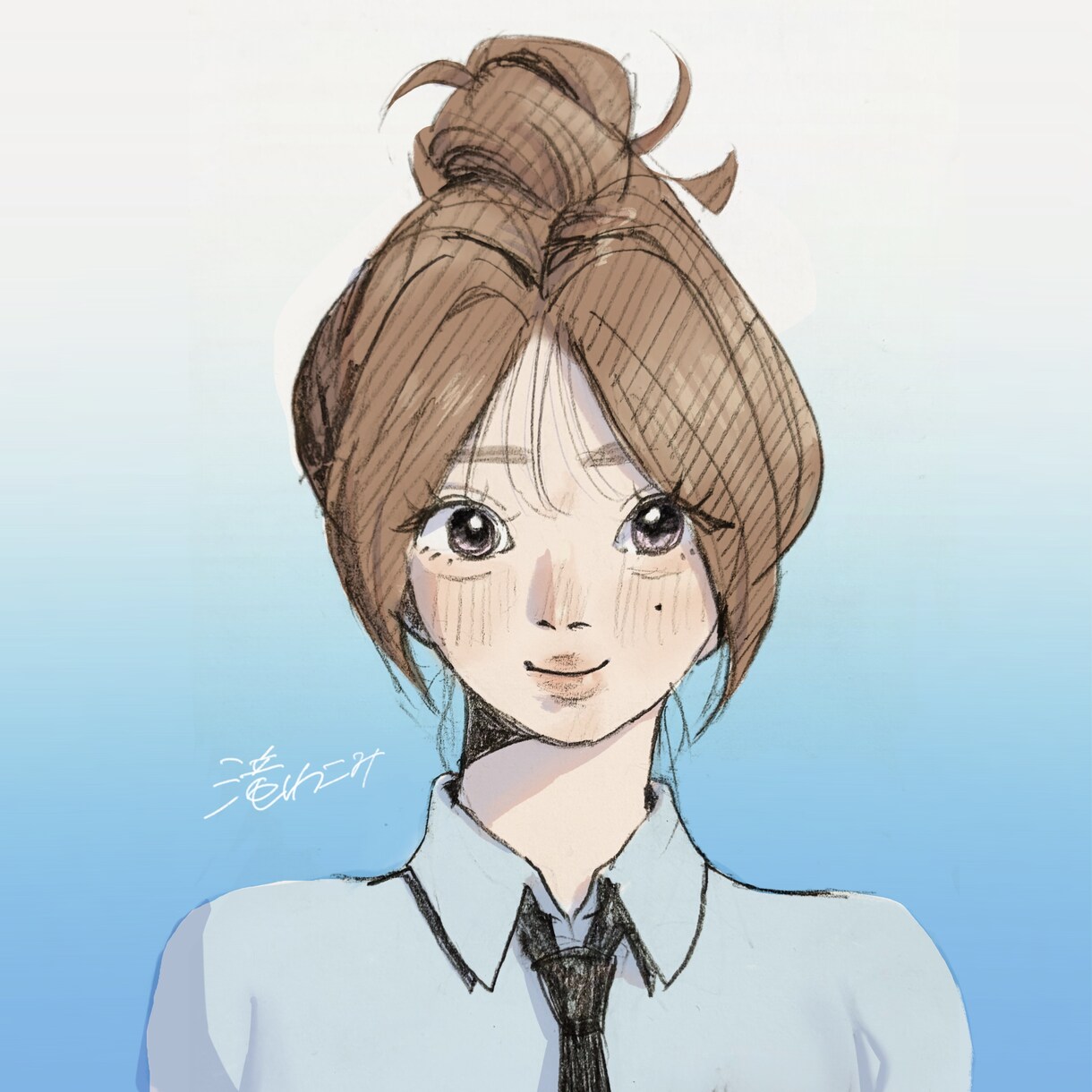 期間限定☆2500円でアイコン描きます 目を惹くお洒落で透明感のある女の子イラスト イメージ1