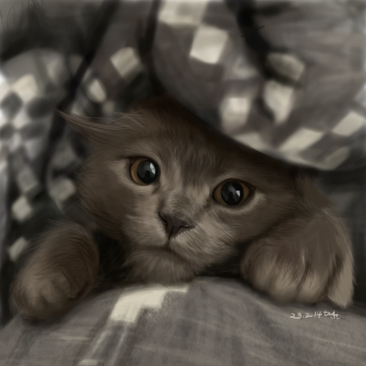 ペットのリアルな似顔絵を描きます iPadでリアルなデジタル絵を提供します。 イメージ1
