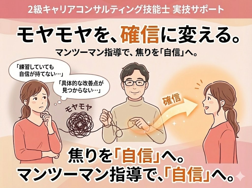 2級キャリアコンサルティング技能士 実技対策します 【60分】ロープレ（1回）＋口頭試問をしっかりフィードバック イメージ1
