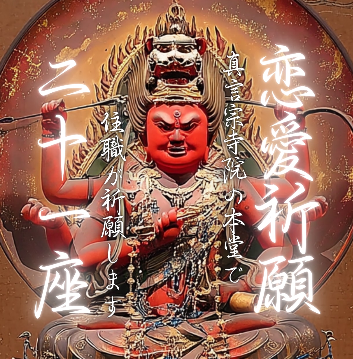 真言宗寺院【恋愛成就】本堂で住職が恋愛祈願します 愛染明王の加持力であなたの恋を後押し・片思い・復縁・縁結び イメージ5