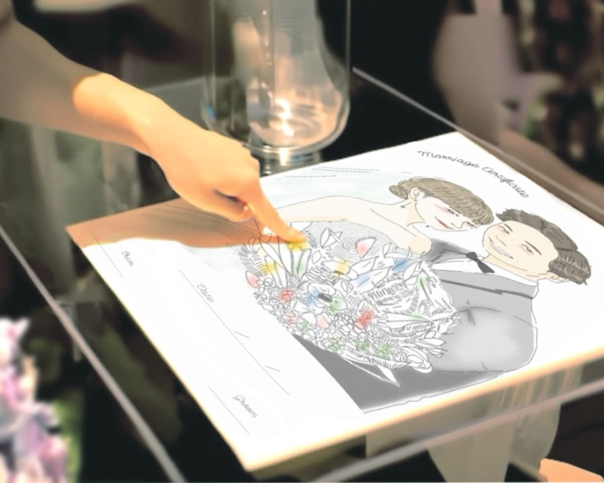 ゲスト参加型｜オシャレな結婚証明書デザインします 可愛い結婚証明書で参加したゲストも大盛り上がり！ イメージ7