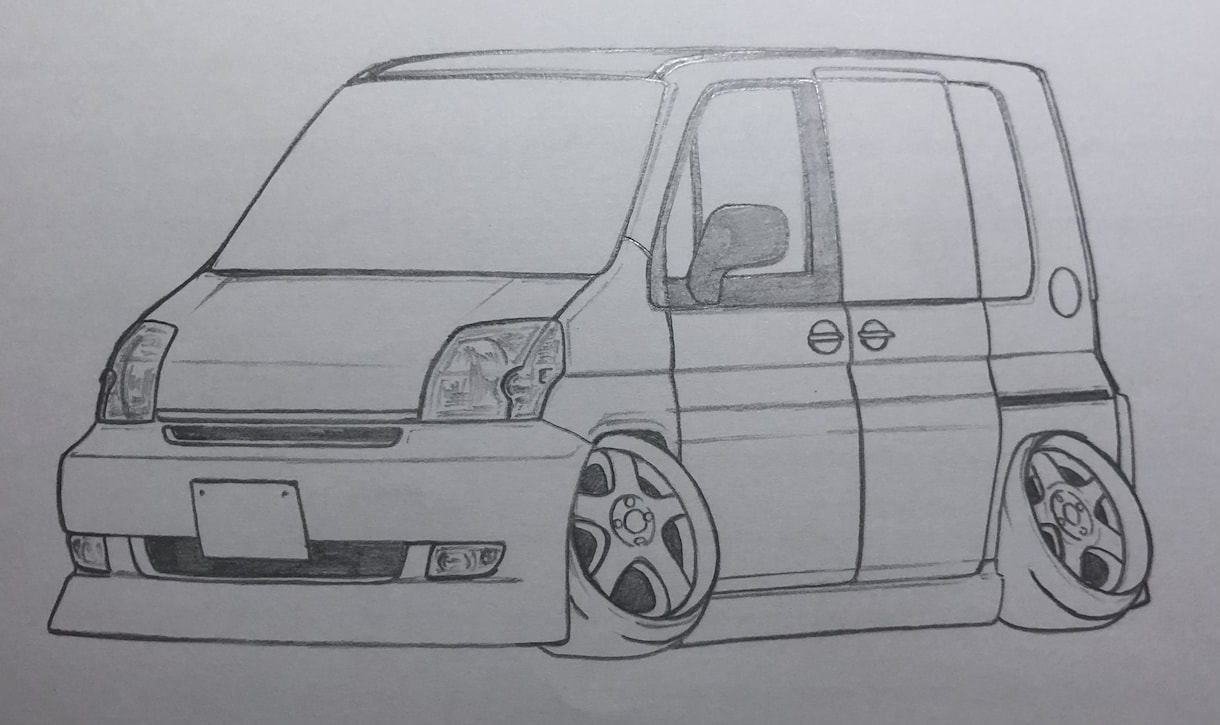 カスタムカーや多種多様なカーイラストを描きます あなたの愛車をシャーペン1本で至極の逸品にする イメージ1