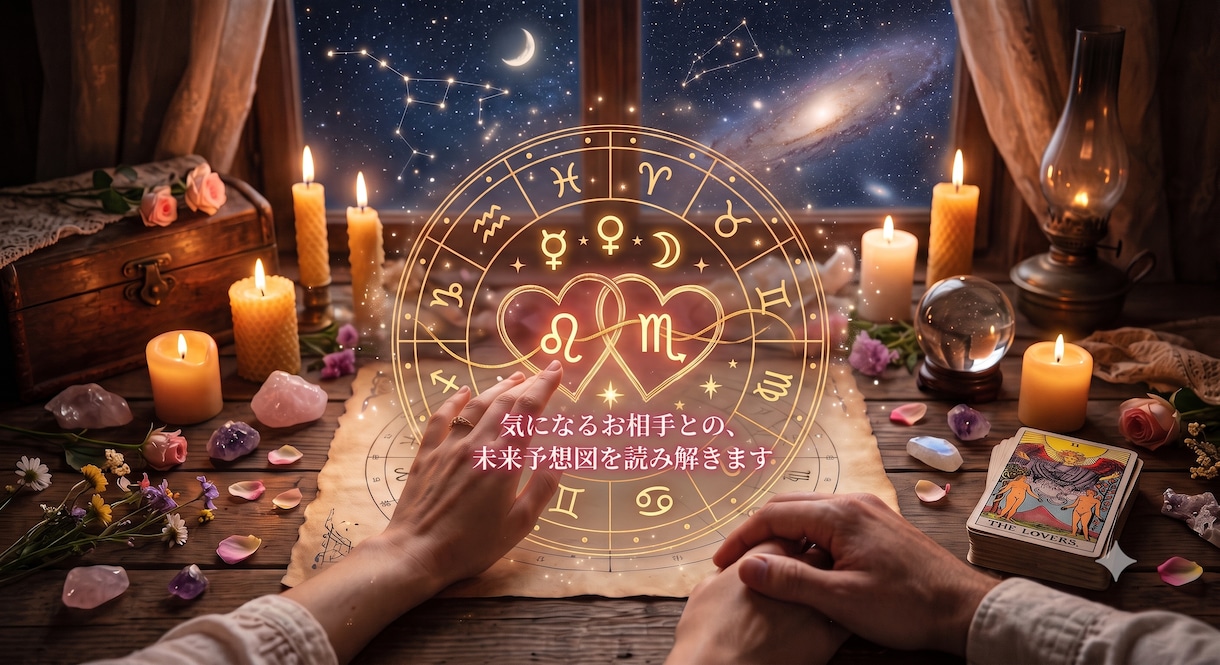 お試し星読み★気になるお相手の気持ちを占います お相手の本心や2人の未来を、星の配置から丁寧に読み解きます イメージ1