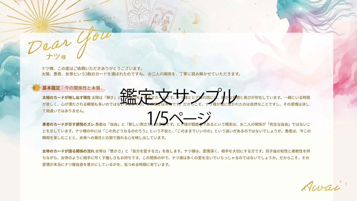 恋愛の構造整理サポート：24時間以内に答えます 【お相手あり恋愛特化】片想い・交際中・復縁・複雑愛・夫婦問題 イメージ2