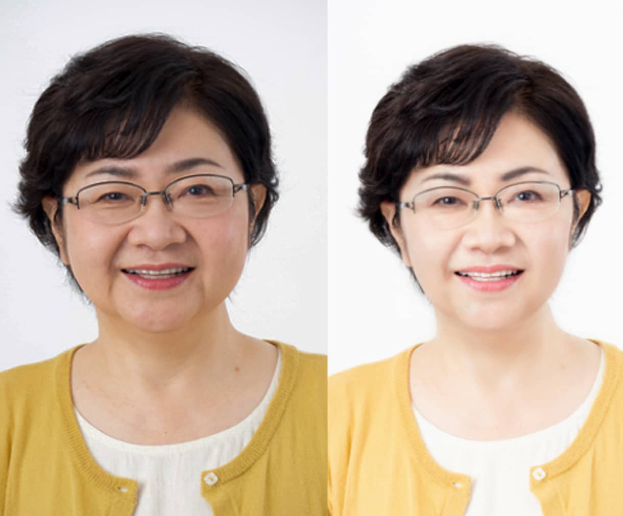 写真の加工・レタッチ・若返り・美肌自然に仕上げます 自然な美肌加工や若返り加工・不要物除去等の画像加工します イメージ2