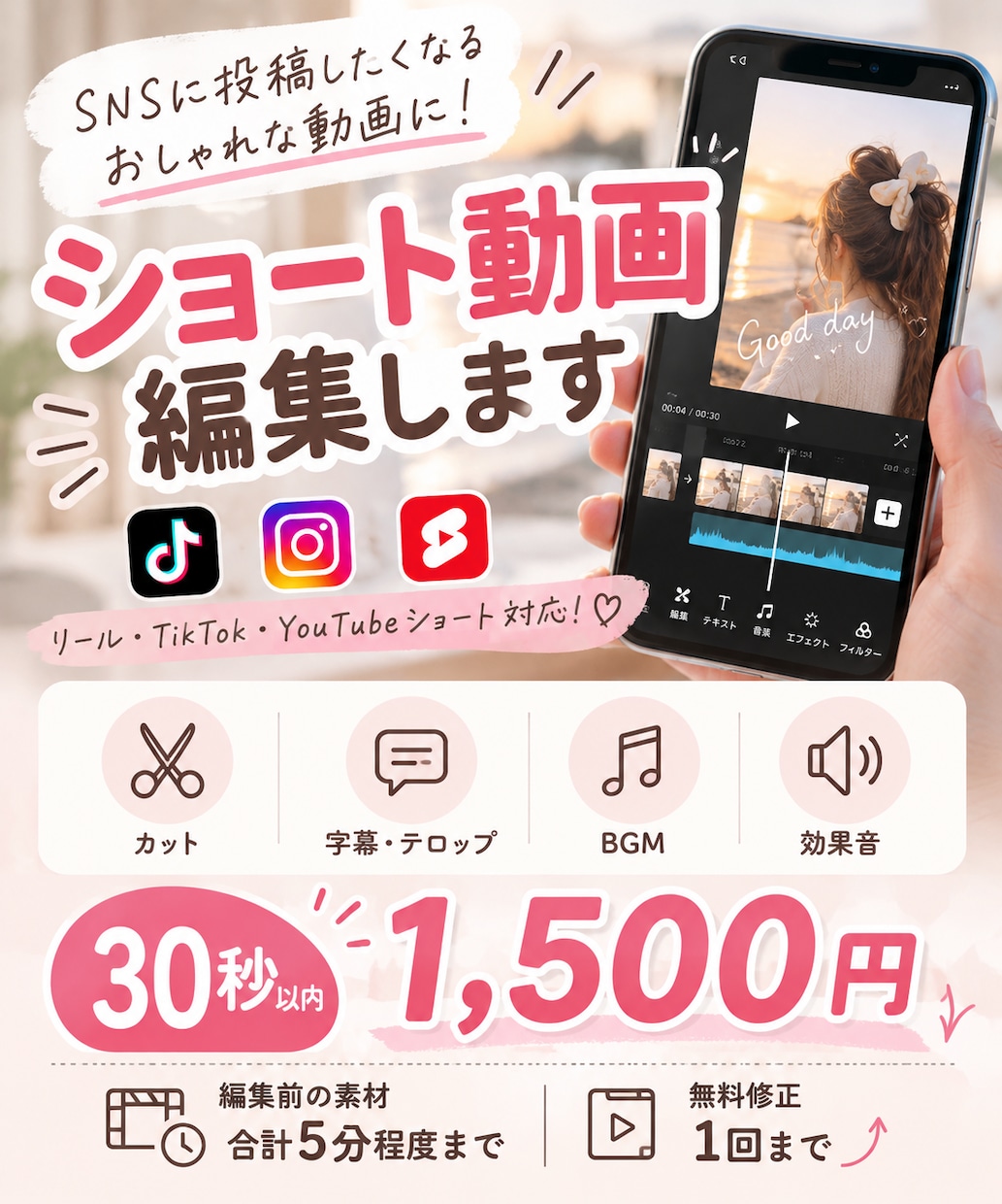 トレンドを取り入れた編集をスピーディーに対応します SNS動画投稿経験を活かし、編集をスピーディーに対応します！ イメージ2