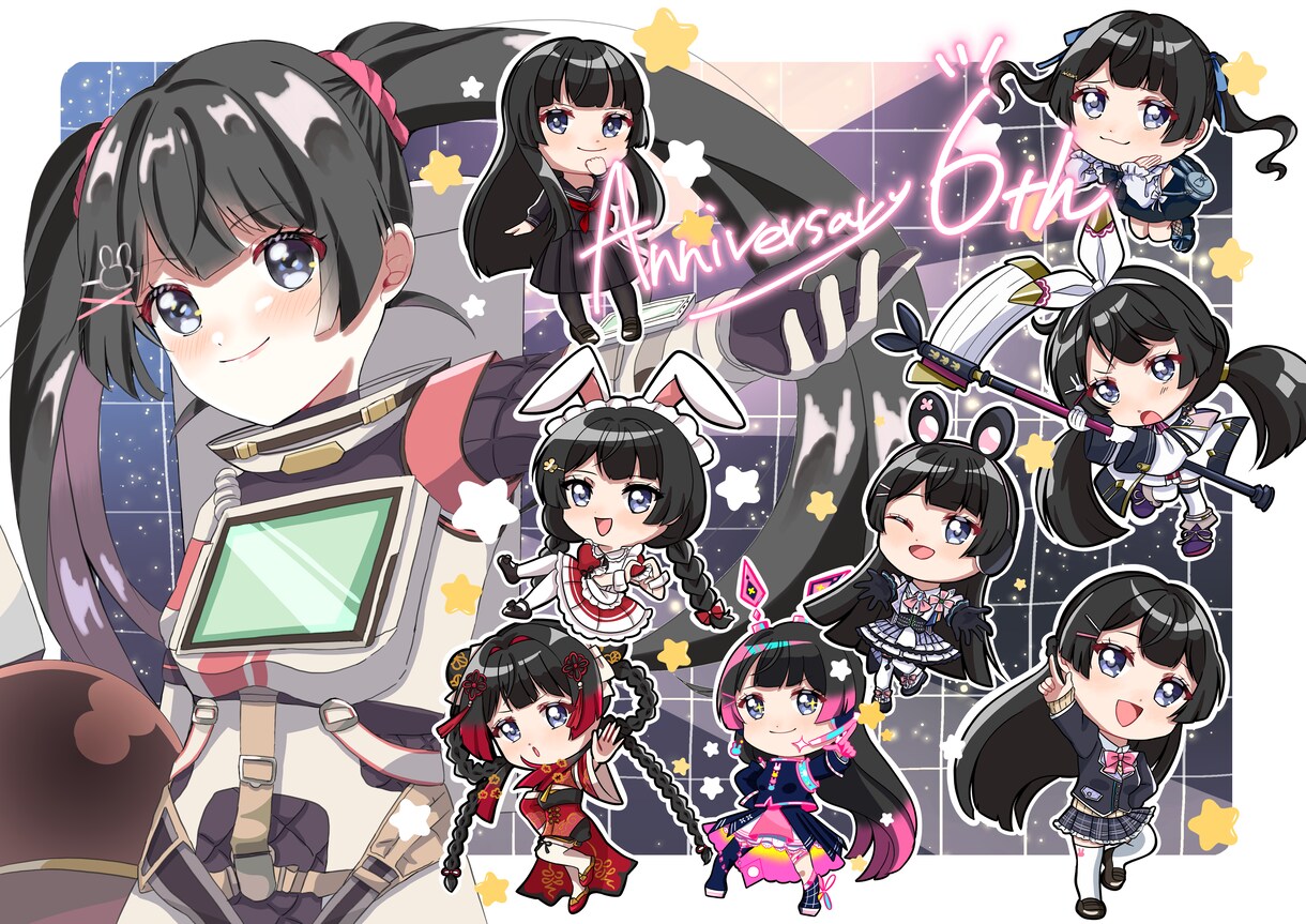 かわいいデジタルイラスト描きます サムネ、1枚絵など可愛いに全振りをしたイラストお任せ下さい。 イメージ6