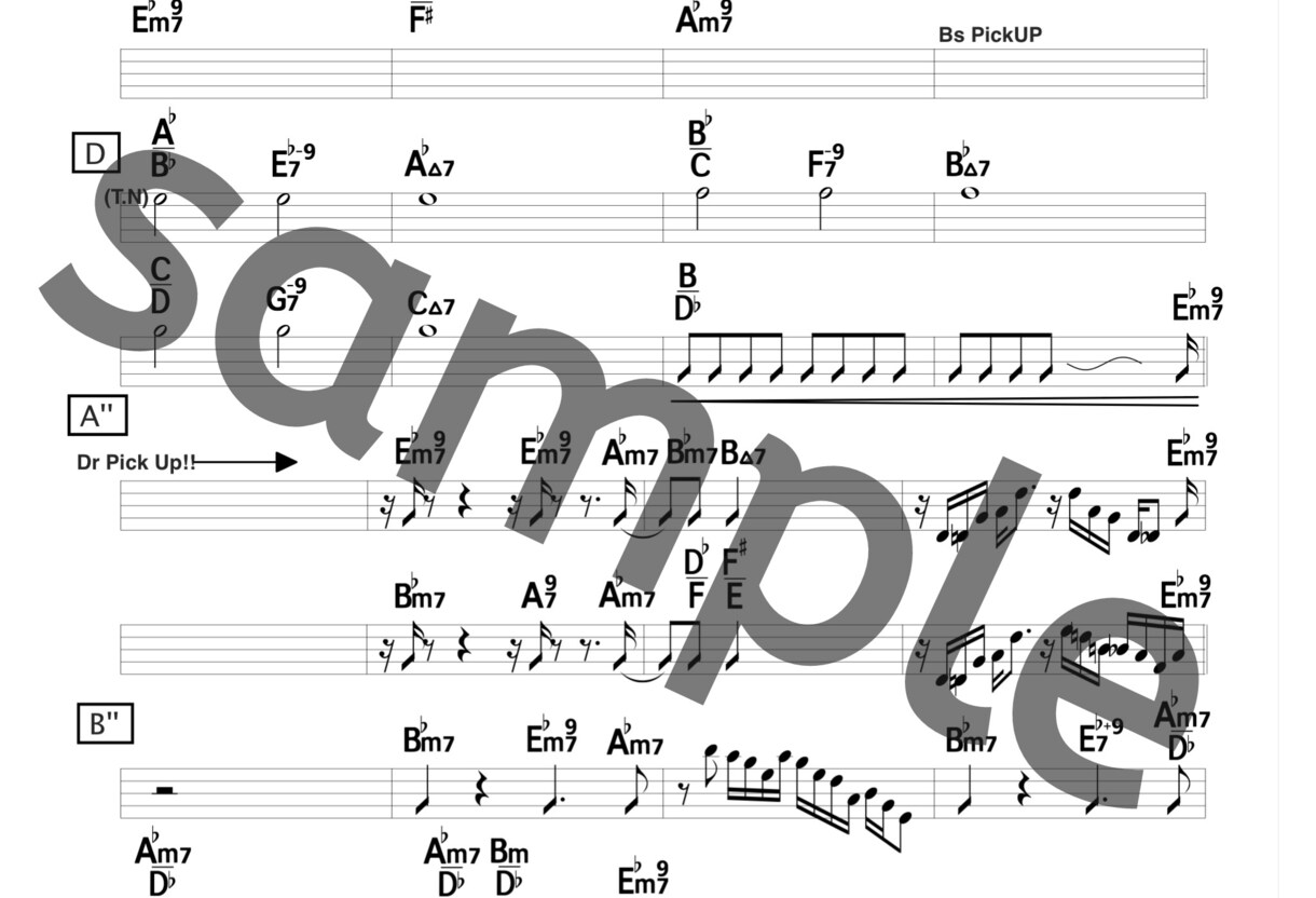 プロの確かな耳コピで高精度なコード譜を作成します ⁠テンションコードやR&B・Jazz等も正確に採譜します！⁠ イメージ3