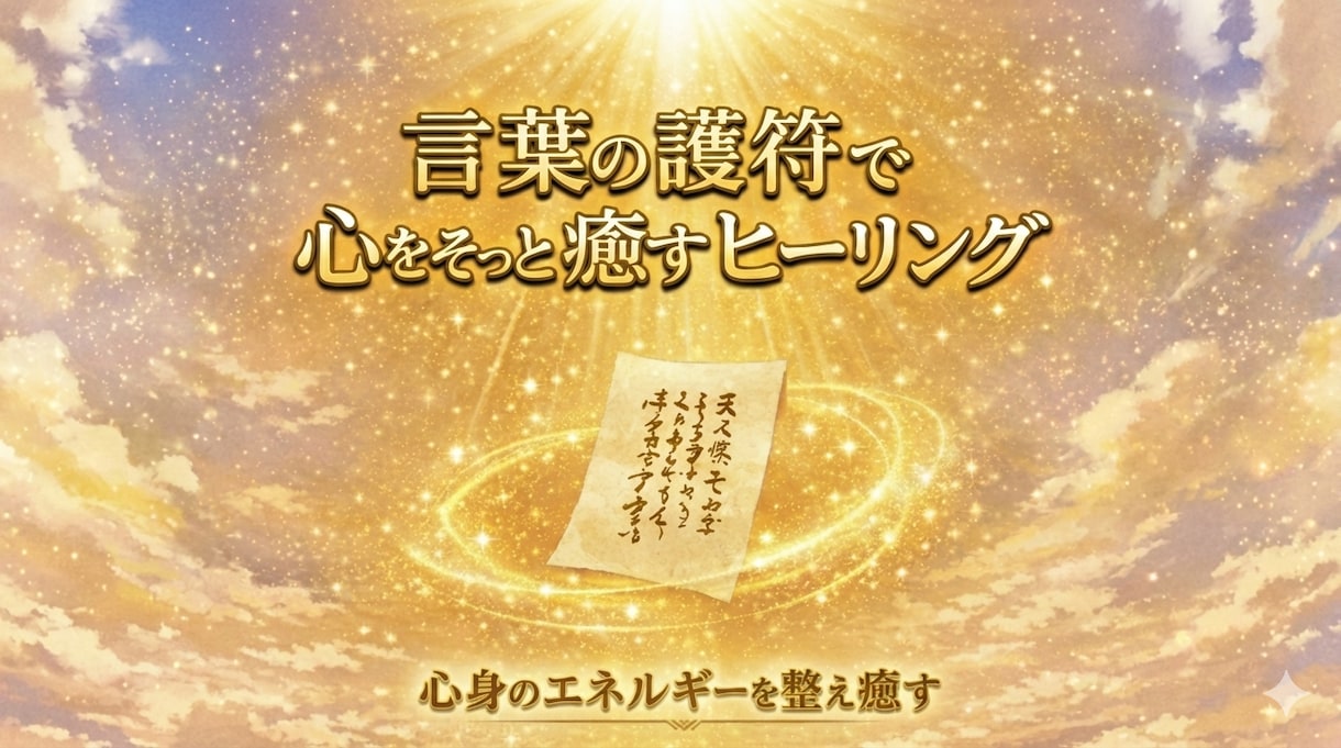 美しい『言葉の護符』で心身のエネルギーを整えます お悩みを吐き出していただき優しいエネルギーで心身を満たします イメージ1