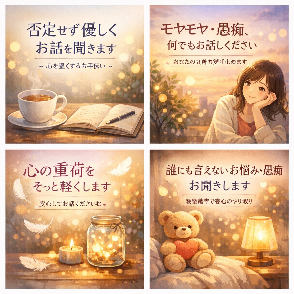 心が軽くなるよう話を聞きます どんな話も否定せず受け止めます イメージ1